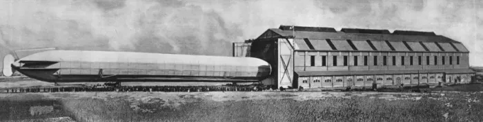Framed Print : Zeppelin & Shed Framed Print : Zeppelin & Shed
