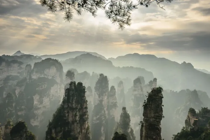 Framed Print : Zhangjiajie Lightrays Framed Print : Zhangjiajie Lightrays