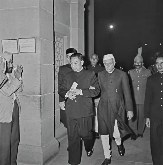Framed Print : Zhou Enlai Visits India Framed Print : Zhou Enlai Visits India