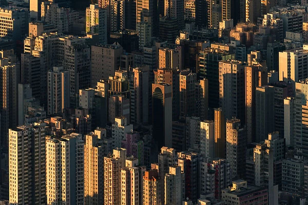 zig zag pattern of Hong Kong city blocks