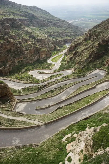 Framed Print : Zigzag road leading to Rabban Hormizd Monastery, Al-Kosh, Kurdistan, Iraq Framed Print : Zigzag road leading to Rabban Hormizd Monastery, Al-Kosh, Kurdistan, Iraq