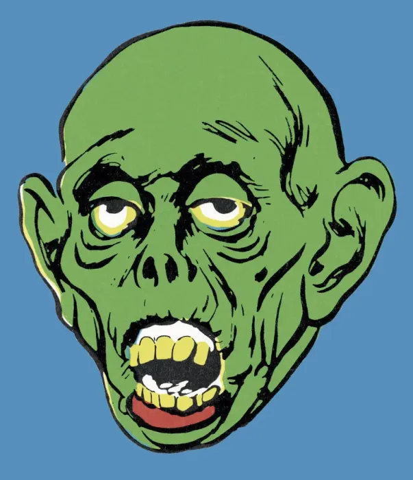 Framed Print : Zombie Head Framed Print : Zombie Head