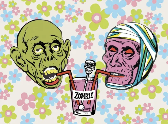 Framed Print : Two Zombies Share a Namesake Punch Framed Print : Two Zombies Share a Namesake Punch