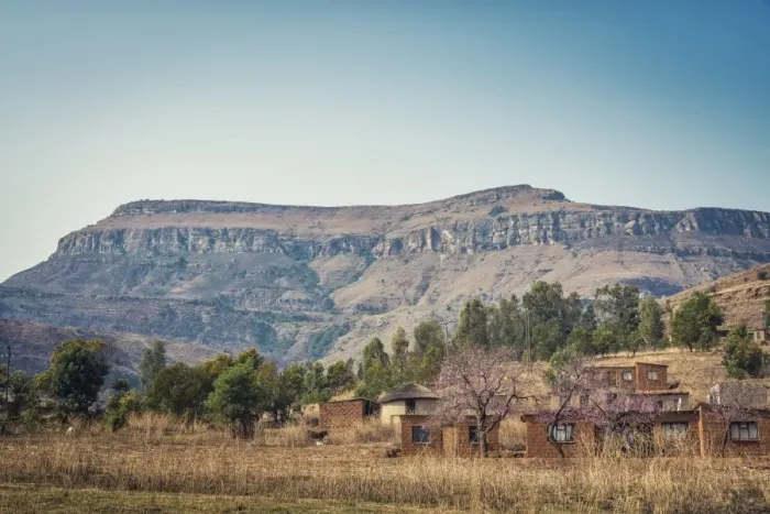 Framed Print : The zulu villages in Drakensberg land, near Cathedral Peak Framed Print : The zulu villages in Drakensberg land, near Cathedral Peak