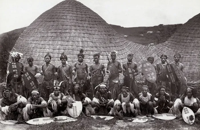 Framed Print : Zulus Warriors In War Dress