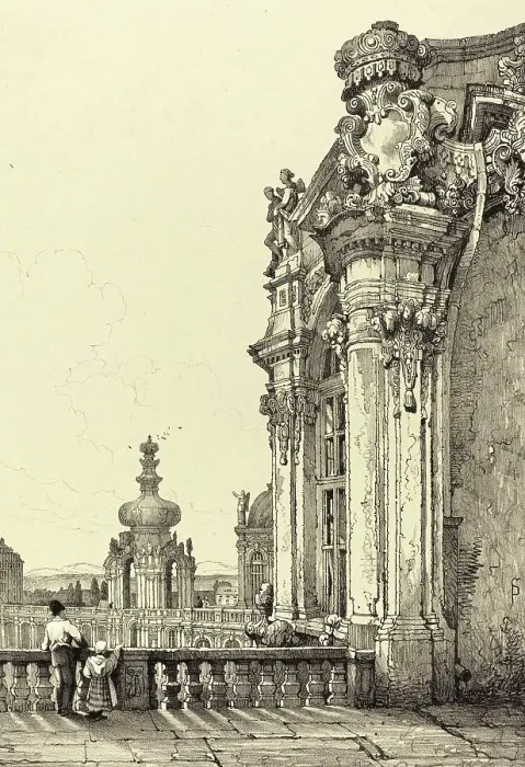 Framed Print : The Zwinger in Dresden, Saxony, c. 1840, Germany, Historical, digitally restored reproduction from an 18th or 19th century original Framed Print : The Zwinger in Dresden, Saxony, c. 1840, Germany, Historical, digitally restored reproduction from an 18th or 19th century original