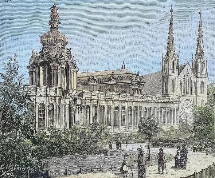 Framed Print : The Zwinger in Dresden, Saxony, Germany, Historic, digitally restored reproduction from a 19th century original Framed Print : The Zwinger in Dresden, Saxony, Germany, Historic, digitally restored reproduction from a 19th century original