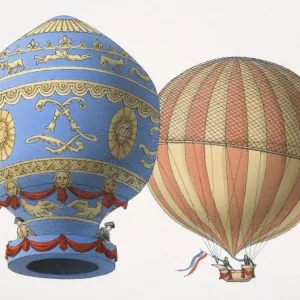 Montgolfier Gas Balloon Print Montgolfier Gas Balloon Print