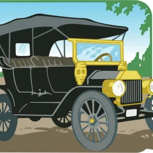1908-1927 Ford Model T Automobile Print
