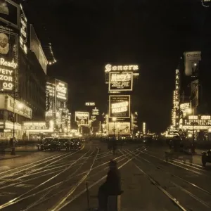 1921 Times Square Night Scene Print 1921 Times Square Night Scene Print