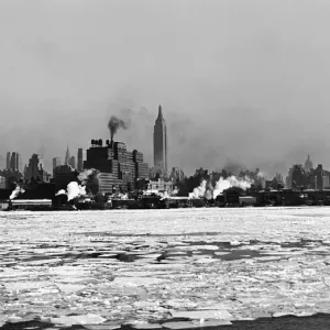 1930s New York City Skyline Winter View 1930s New York City Skyline Winter View