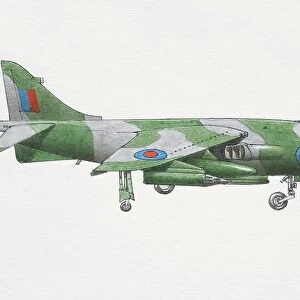 1969 Harrier Jump Jet, side view