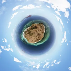 360 Bird's-eye Panorama Print of Kanawa Island, Indonesia 360 Bird's-eye Panorama Print of Kanawa Island, Indonesia