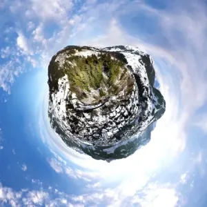 360A Aerial View of Winter in Gstaad, Switzerla 360A Aerial View of Winter in Gstaad, Switzerla