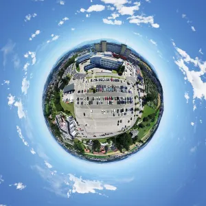 360A Little Planet of Buildings Print in Fribourg, Switzerland 360A Little Planet of Buildings Print in Fribourg, Switzerland