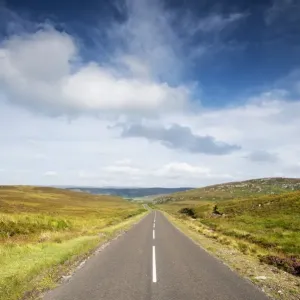 The A836 at Achnabourin, Sutherland, Scotland, Great Britain, Europe The A836 at Achnabourin, Sutherland, Scotland, Great Britain, Europe