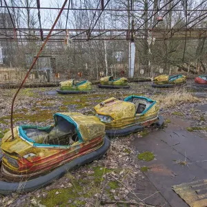 Abandoned attraction in the Chernobyl zone