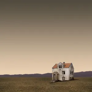 Icelandic House Print in California Landscape Icelandic House Print in California Landscape