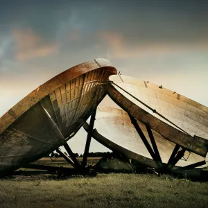 Abandoned radar dishes