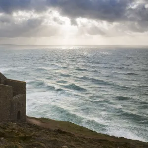 Abandoned tin mine at Wheal Coates, St Agnes Head, Cornwall