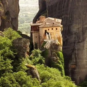 Roussanou Monastery Print, Meteora Mountains, Greece