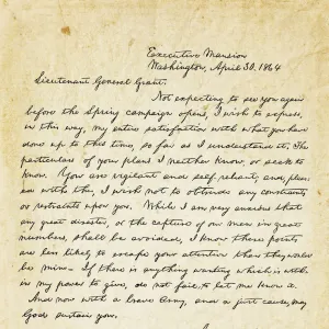 Abraham Lincoln letter to Lieutenant General Grant in 1864