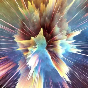 Abstract Burst Computer Art Print Abstract Burst Computer Art Print