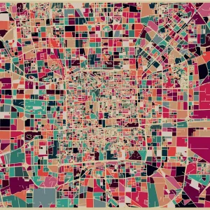 Abstract Beijing City Print Abstract Beijing City Print