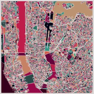 New York City Art Map Print New York City Art Map Print