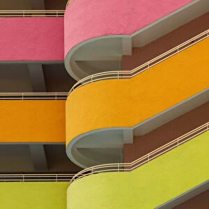 Abstract of a colourful building