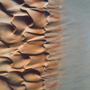 Abstract desert textures taken by drone, United Arab Emirates Abstract desert textures taken by drone, United Arab Emirates