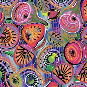 Abstract Floral Style All-over Illustration Pattern