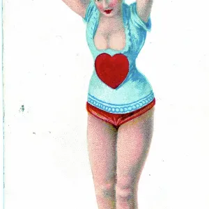 Ace of Hearts Playing Card, Hard A Port Cut Plug Tobacco Card, 1890s