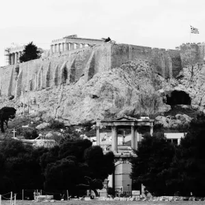 Black and White Print of Acropolis, Pantheon, and Arch of Hadrian Black and White Print of Acropolis, Pantheon, and Arch of Hadrian