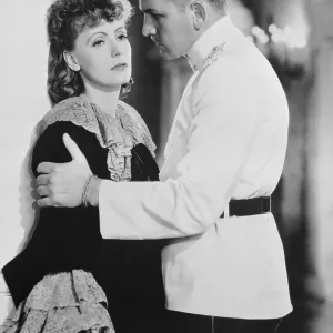 Actress Greta Garbo in Scene with Actor Fredric March Actress Greta Garbo in Scene with Actor Fredric March