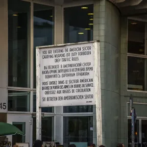 Aktueller Eingang zum amerikanischen Sektor in Berlin