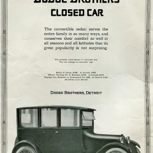 Ad For Dodge Brothers Closed Car Ad For Dodge Brothers Closed Car