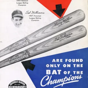 Ad For Louisville Slugger Baseball Bats Ad For Louisville Slugger Baseball Bats