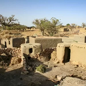 Adobe huts in village of Bandiagara