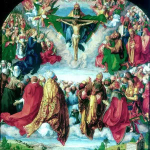 Albrecht Dürer's The Adoration of the Trinity Print, 1511. Art
