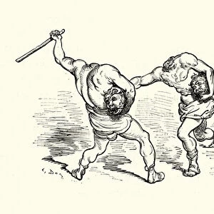 Adventures of Baron Munchausen, Headless men fighting