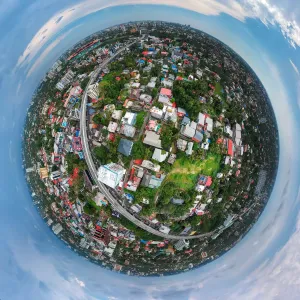 Cochin City Aerial 360 Print Cochin City Aerial 360 Print