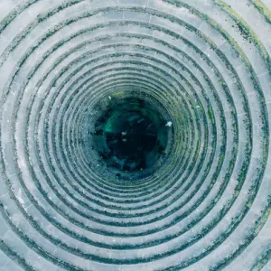 Ladybower Reservoir Sinkhole Aerial Print
