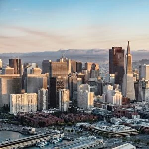 Aerial of downtown district, San Francisco, USA