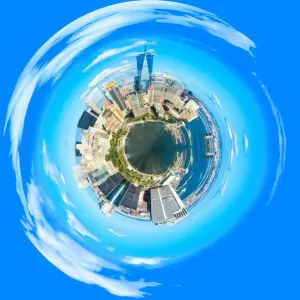 Little Planet Print of Lower Manhattan Little Planet Print of Lower Manhattan