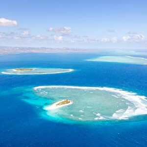 Aerial of Namotu island and Malolo reef, Fiji