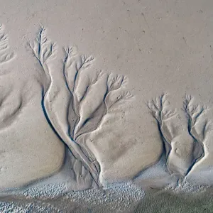 Aerial view of amazing natural shapes and textures created by tidal changes Aerial view of amazing natural shapes and textures created by tidal changes