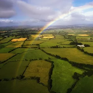 Aerial view of County Antrim, Northern Ireland