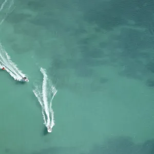 Aerial view of Eagle beach. Aruba