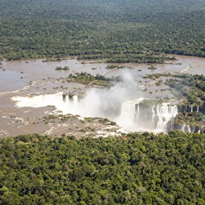 Aerial view of Garganta del Diablo, Iguazu falls